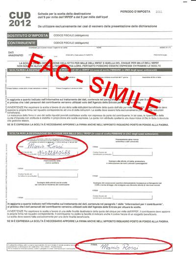 FAC-SIMILE CUD