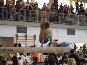 Irene Falleni alla trave