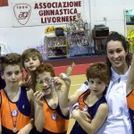 Livorno, 25/1/2015 - Sara Cellai e i ginnasti della Pol. Casellina