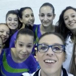 Livorno, 25/1/2015 - Giulia Bartarelli, Lisa Farolfi, Valentina Baldi e le ginnaste del 1° grado