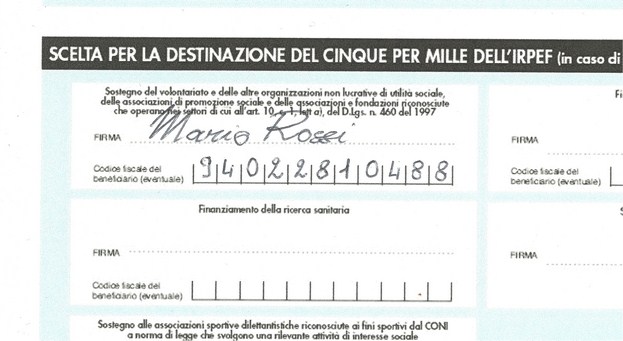 LA SCELTA PER LA DESTINAZIONE DEL 5 PER MILLE