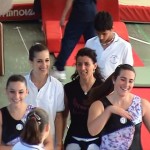 Fabiola Cantini tra le ginnaste soddisfatte alla fine della gara.
