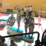 Il podio della cat. Over, Volteggio: Debora Ermini (Argento), Sara Cellai e Rebecca Maiocchi (Bronzo)