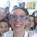 Livorno, 25/1/2015 - L'istruttrice Giulia Bartarelli con le ginnaste del 1° grado